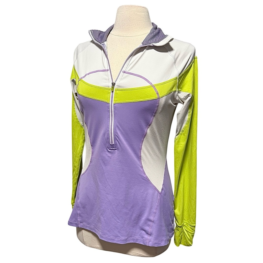Lululemon Run: Turn Around Long Sleeve 1/2 Zip Multi Panel Pullover Jacket 8